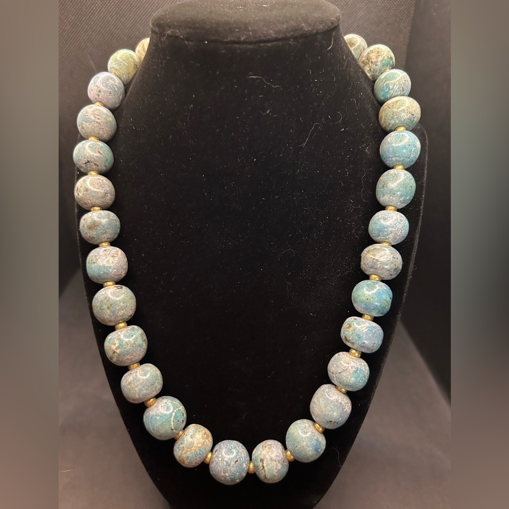 Large Turquoise Bead Necklace